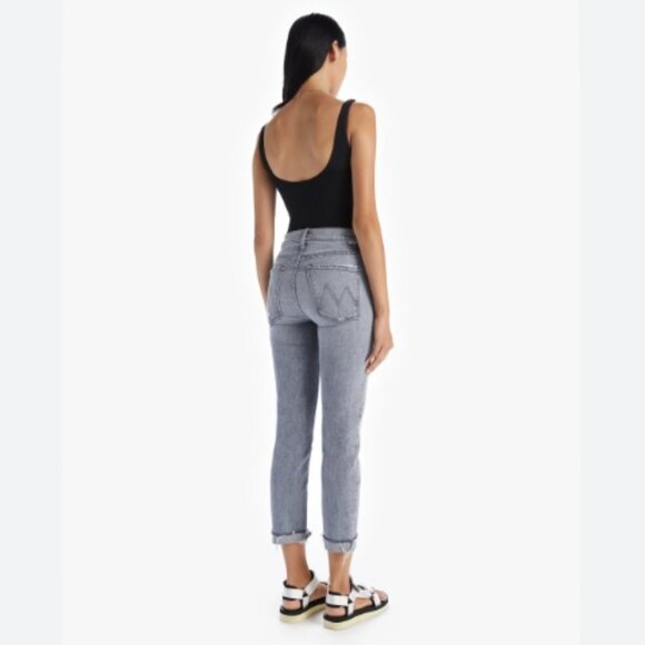 Mother Denim Scrapper Cuff Ankle Fray- Shadows In The Grass - Picture 2 of 5